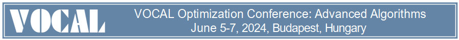 Vocal Optimization Conference: Advanced Algorithms
June 5-7, 2024, Budapest, Hungary